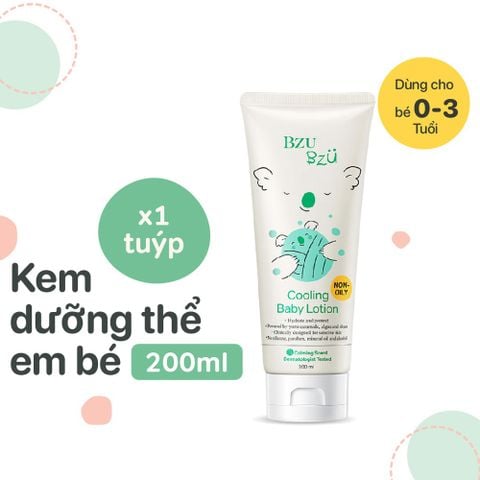 Sữa dưỡng thể làm mát da Bzu Bzu 200ml 0M+