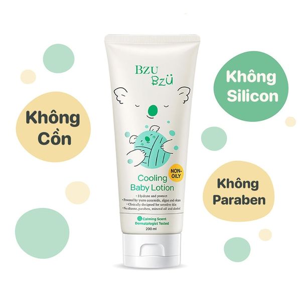  Sữa dưỡng thể làm mát da Bzu Bzu 200ml 0M+ 