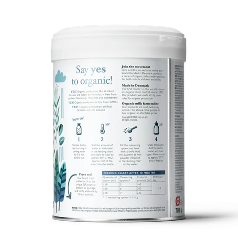 Sữa Let's Eco Organic số 3 cho trẻ từ 10 tháng trở lên