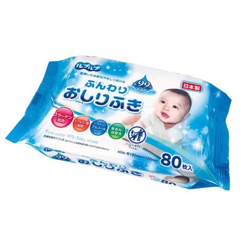  Giấy ướt Life 99% nước tinh khiết (80 tờ) 