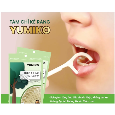  Tăm chỉ nha khoa thân trấu Yumiko Eco 40pcs 