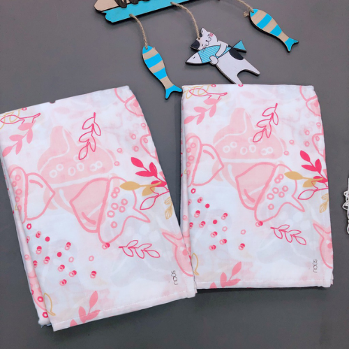  Khăn xô 2 lớp hạt dẻ hồng Nous 