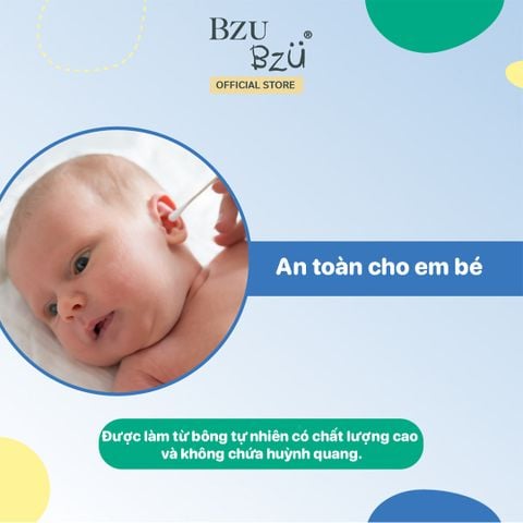 Tăm bông Bzu Bzu 200 que 0M+ 