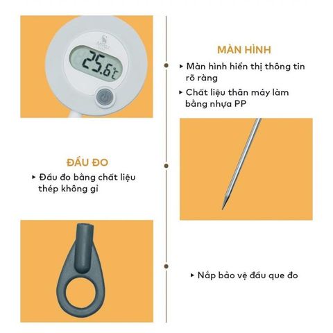  Nhiệt kế đo sữa Moaz Bébé MB-020 