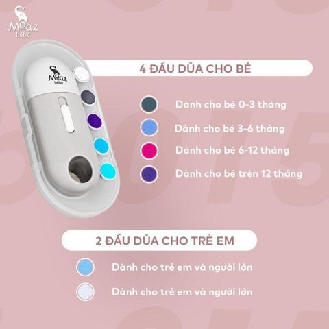  Máy dũa cho bé MOAZ BÉBÉ MB-015 -Vệ sinh chân, tay tại nhà an toàn 