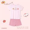 Bộ cộc cài vai summer màu hồng 18M Chaang