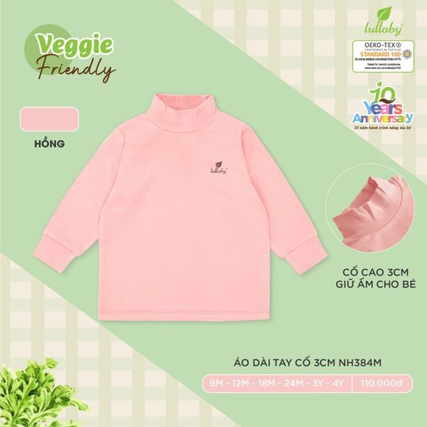  Áo DT cổ 3cm Lullaby NH384M 