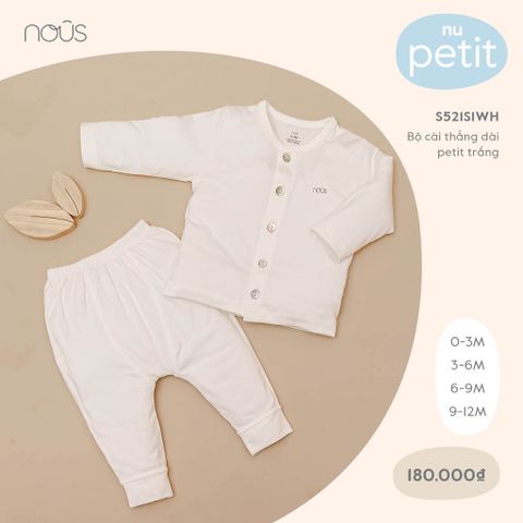  Bộ cài thẳng dài Nous petit trắng 