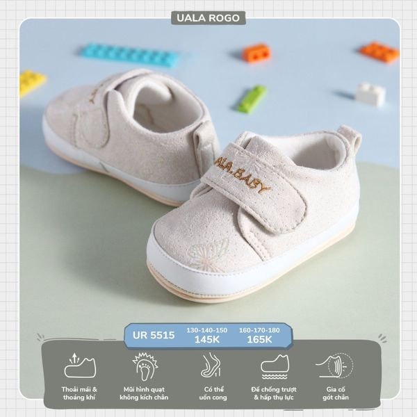  Giày tập đi BG trắng ghi size 180 UR5515 Uala Rogo 