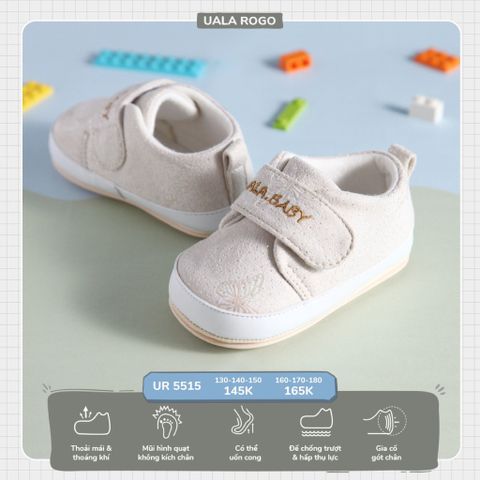  Giày tập đi BG trắng ghi size 180 UR5515 Uala Rogo 