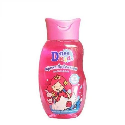  Sữa tắm gội toàn thân Kids D-nee 200ml hồng 