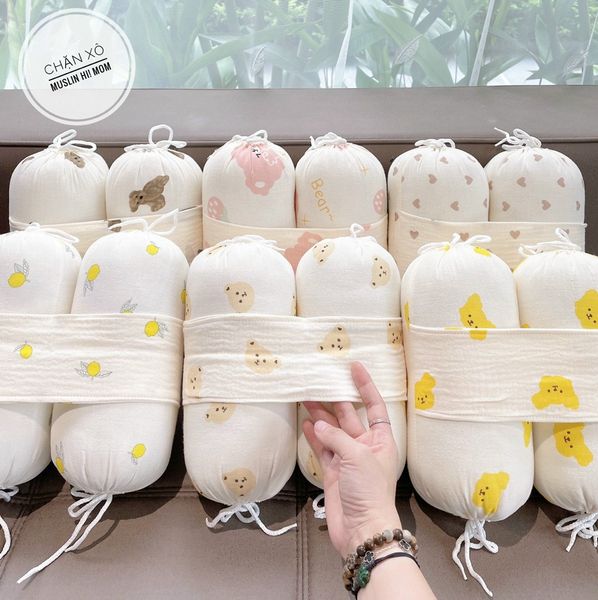  Gối chặn bông Hi Mom xô Muslin 