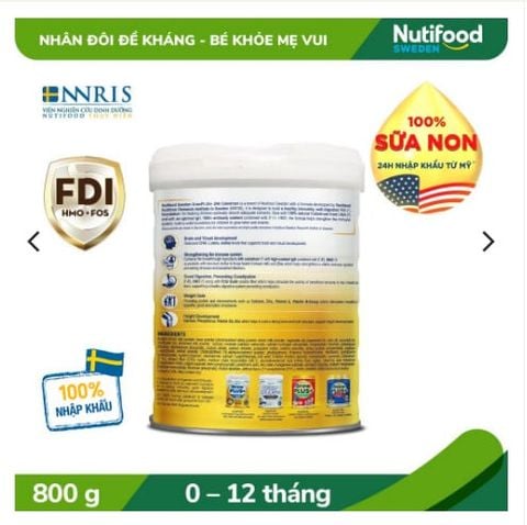 Sữa bột Growplus+ vàng số 1 400g 0-12 tháng