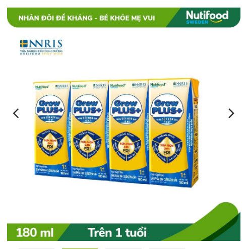  SBPS Growplus+ sữa non 180ml 1Y+ 
