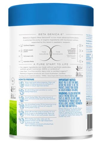  Sữa Bellamy's Organic đạm A2 số 1 800g 