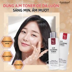 Nước cân bằng da/ Toner A.M W.Skin Hàn Quốc (250ml) cho nám sạm, da xỉn màu, giúp dưỡng trắng da {Có tem phụ nhập khẩu chính ngạch}