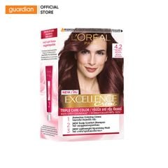 Màu nhuộm dưỡng tóc phủ bạc bảo vệ gấp 3 L'Oreal Paris Excellence Crème 172ml #4.2 Nâu ánh tím
