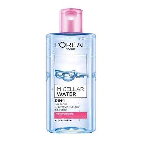 Nước Tẩy Trang Loreal Micellar Water Moisturizing 3 in 1 Dưỡng Ẩm Cho Da Thường Khô 95ml