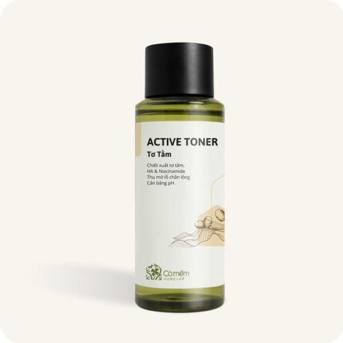 Active Toner Tơ Tằm Cỏ Mềm thu mờ lỗ chân lông, cấp ẩm và cân bằng pH trên da 150ml