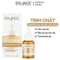 Tinh Chất làm mờ nếp nhăn trên da Balance Active Formula Gold+ Marine Collagen Rejuvenating Serum 30ml