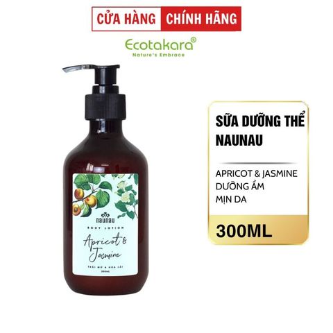 Sữa dưỡng thể NauNau Body lotion Apricot & Jasmine 300ml thẩm thấu nhanh, hương hoa Lài & Hoa Mơ