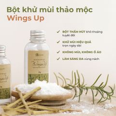 Bột Khử Mùi Cỏ Mềm Wings Up khử mùi hôi nách, hôi chân, giảm tiết mồ hôi hiệu quả 25g (Date 24/9/2025)