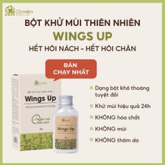 Bột Khử Mùi Cỏ Mềm Wings Up khử mùi hôi nách, hôi chân, giảm tiết mồ hôi hiệu quả 25g (Date 24/9/2025)