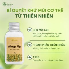 Bột Khử Mùi Cỏ Mềm Wings Up khử mùi hôi nách, hôi chân, giảm tiết mồ hôi hiệu quả 25g (Date 24/9/2025)