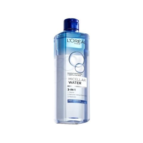 Nước Tẩy Trang Loreal Micellar Water Deep Cleansing Làm Sạch Sâu Trang Điểm 400ml (xanh dương đậm)