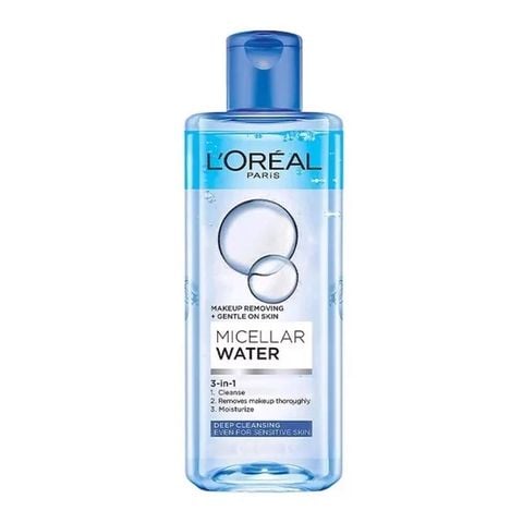 Nước Tẩy Trang Loreal Micellar Water Deep Cleansing Làm Sạch Sâu Trang Điểm 95ml (xanh dương đậm)
