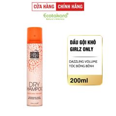 Dầu Gội Khô Girlz Only Dry Shampoo 200ml giúp tóc bồng bềnh, sạch thơm dễ chịu