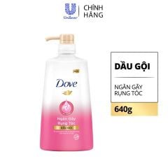Dầu gội DOVE Ngăn Gãy Rụng Tóc 640g giúp ngăn ngừa tóc gãy rụng từ gốc, nuôi dưỡng tóc chắc khỏe gấp 5 lần