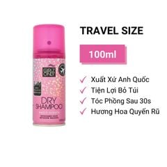 Dầu gội khô Girlz Only Dry Shampoo Party Nights size du lịch 100ml/chai cho tóc sạch thơm bồng bềnh