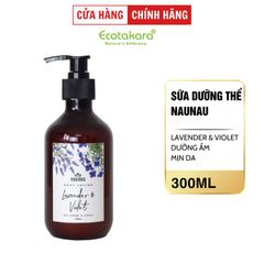 Sữa dưỡng thể NauNau Body lotion Lavender & Violet 300ml thẩm thấu nhanh, tỏa hương Hoa oải hương ngọt ngào