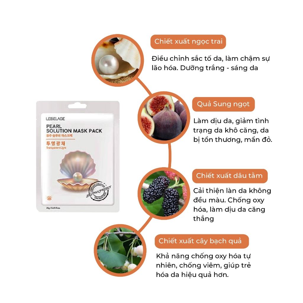 [HSD 20/3/2025] Mặt Nạ Lebelage Solution Mask Pack 25ml giúp dưỡng ẩm và phục hồi da nhiều loại lựa chọn