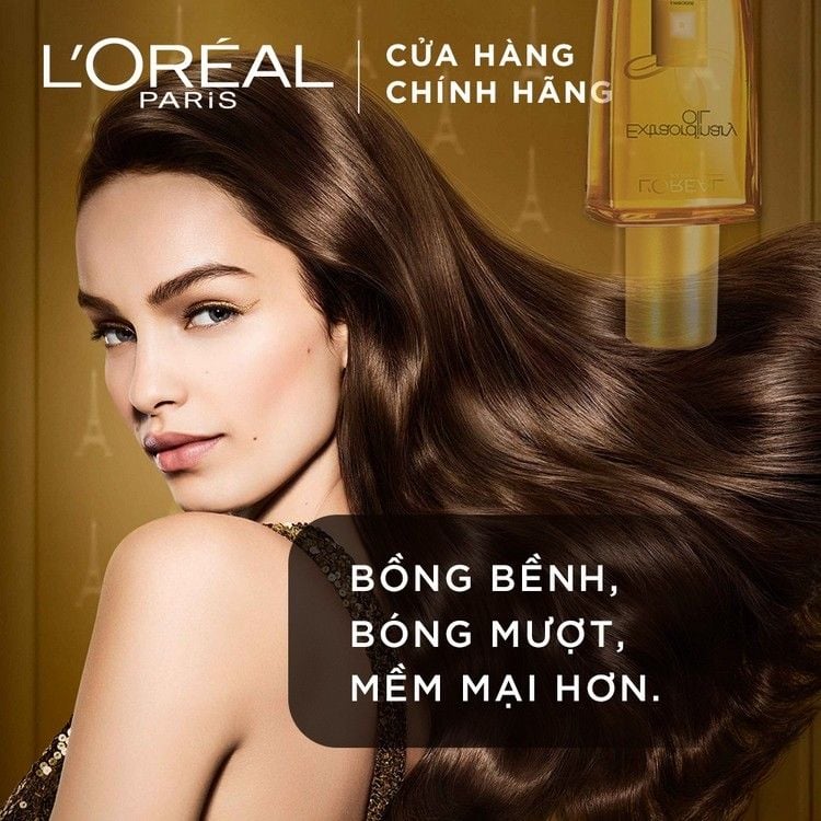 Dầu Dưỡng Tóc L'Oreal Paris Elseve Extraordinary Oil chiết xuất Tinh Dầu Hoa Tự Nhiên 100ml dành cho mọi loại tóc