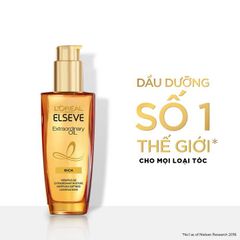 Dầu Dưỡng Tóc L'Oreal Paris Elseve Extraordinary Oil chiết xuất Tinh Dầu Hoa Tự Nhiên 100ml dành cho mọi loại tóc
