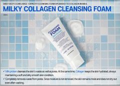 Sữa rửa mặt tạo bọt Hàn Quôc MILKY COLLAGEN CLEANSING FOAM (Phiên bản mới) chiết xuất từ sữa và 3 loại hạt ngũ cốc đen giúp làm sạch da hoàn hảo và thải độc tố cho da sáng mịn tinh khiết