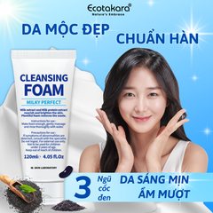 Sữa rửa mặt tạo bọt Hàn Quôc MILKY COLLAGEN CLEANSING FOAM (Phiên bản mới) chiết xuất từ sữa và 3 loại hạt ngũ cốc đen giúp làm sạch da hoàn hảo và thải độc tố cho da sáng mịn tinh khiết