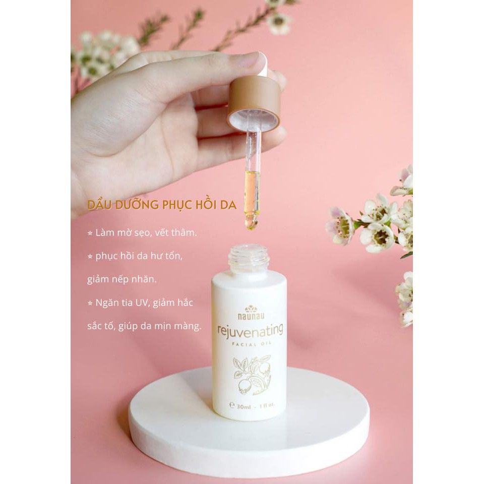 [HSD 1/4/2025] Dầu dưỡng naunau Rejuvenating Facial Oil 30ml giúp da săn chắc và căng bóng