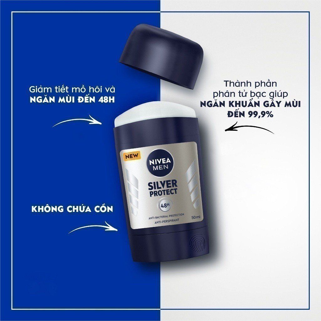 Lăn Ngăn Mùi Nam Phân Tử Bạc Nivea 50ml