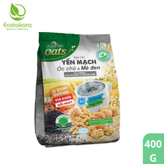 Ngũ cốc yến mạch Óc chó & Mè đen túi 400g
