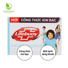 Bánh xà phòng Lifebuoy Mát lạnh sảng khoái 90g giúp bảo vệ khỏi vi khuẩn, mát lạnh sảng khoái với hương bạc hà.