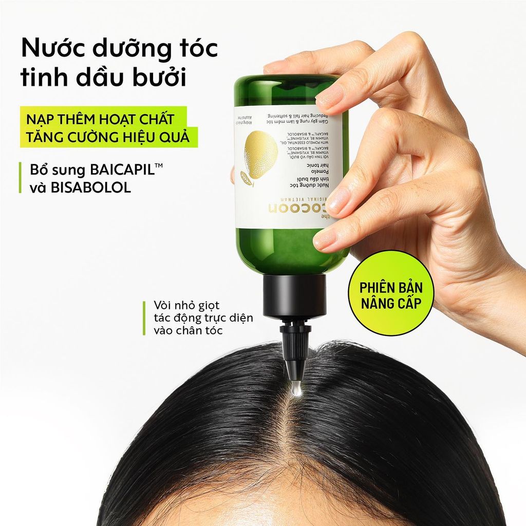 Nước Dưỡng Tóc Cocoon Tinh Dầu Bưởi 310ml (Phiên bản mới) giúp giảm gãy tóc và làm mềm tóc
