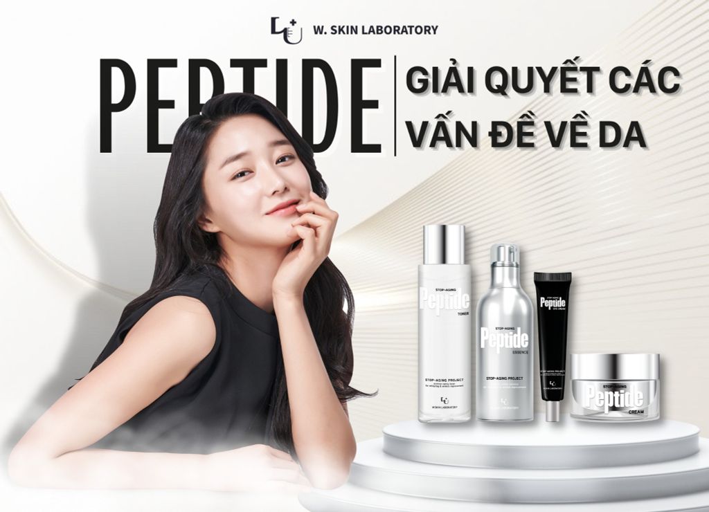 Tinh chất sủi bọt Cao cấp W.SKIN STOP-AGING PEPTIDE ESSENCE (100ml) tạo bọt oxy, giảm nhăn, giàu dưỡng chất nuôi dưỡng sâu cho da căng bóng {Có tem phụ nhập khẩu chính ngạch}