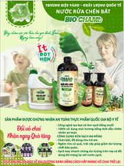 Nước rửa chén BioChamb 100% dùng hương chiết tự nhiên, công nghệ tạo bọt & làm sạch bằng muối, an toàn cho cả gia đình