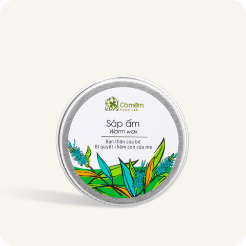 Sáp Giữ Ấm Cho Bé Tránh Cảm Giảm Ho Ngừa Ngạt Mũi Từ Tinh Dầu Tràm An Toàn Cỏ Mềm Homelab 10g