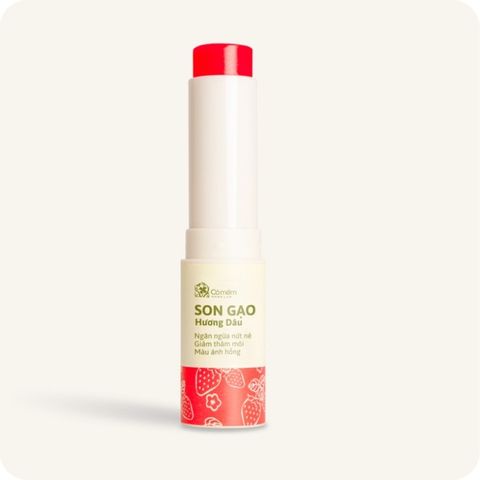 Son Dưỡng Môi Có Màu Gạo Hương Dâu Mềm Môi Chống Khô Nẻ Cỏ Mềm 3,6g
