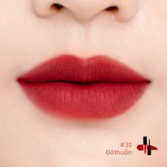 Son Kem Nhung Lì Mượt Không Silicone Cỏ Mềm An Toàn Từ Thiên Nhiên (3ml) #31 - Đỏ thuần