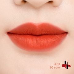 Son Kem Nhung Cỏ Mềm Lì Mượt Không Silicone An Toàn Từ Thiên Nhiên (3ml) #33 - Đỏ cam [HSD 23/8/2025]